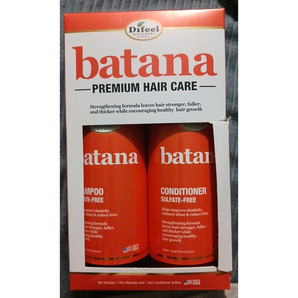 DIFEEL "BATANA" Premium Hair Care Shampoo & Conditioner Set - JUMBO 33.8 Oz. EA!